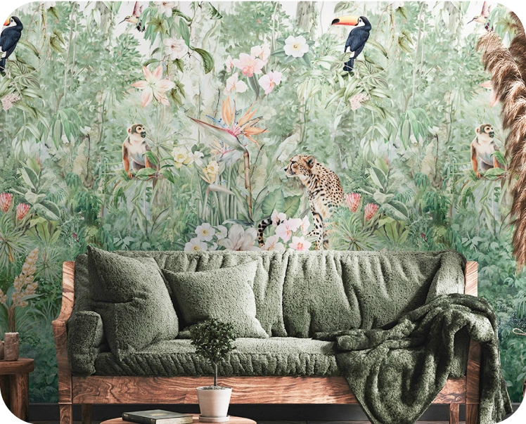 Tropical animal wallpaper perfect for your home